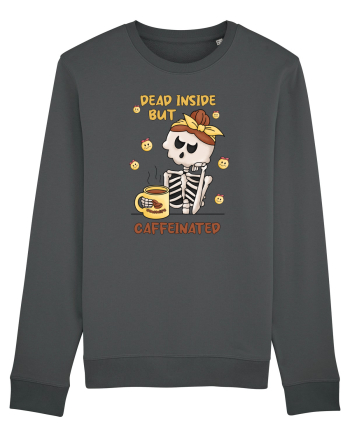pentru mamele iubitoare de cafea - Dead inside but caffeinated Anthracite