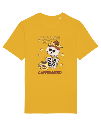 pentru mamele iubitoare de cafea - Dead inside but caffeinated Spectra Yellow