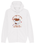 pentru mamele iubitoare de cafea - First I drink the coffee Hanorac cu fermoar Unisex Connector