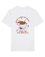 pentru mamele iubitoare de cafea - First I drink the coffee Tricou mânecă scurtă Unisex Rocker