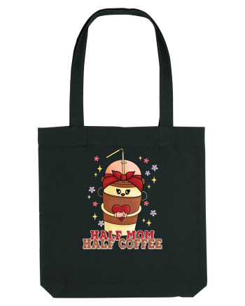 pentru mamele iubitoare de cafea - Half mom half coffee Black