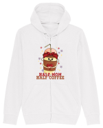 pentru mamele iubitoare de cafea - Half mom half coffee Hanorac cu fermoar Unisex Connector