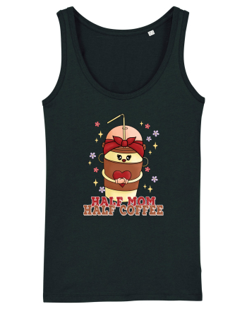 pentru mamele iubitoare de cafea - Half mom half coffee Black