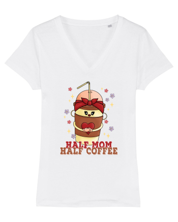 pentru mamele iubitoare de cafea - Half mom half coffee White