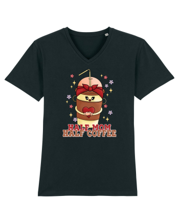 pentru mamele iubitoare de cafea - Half mom half coffee Black