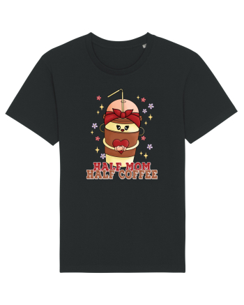 pentru mamele iubitoare de cafea - Half mom half coffee Black