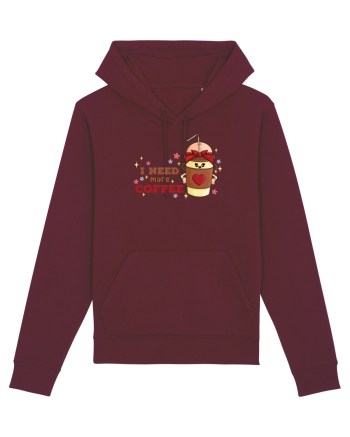 pentru mamele iubitoare de cafea - I need more coffee Burgundy