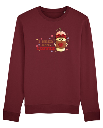 pentru mamele iubitoare de cafea - I need more coffee Burgundy