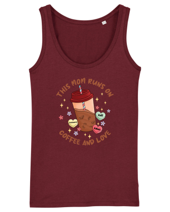 pentru mamele iubitoare de cafea - This mom runs on coffee and love Burgundy
