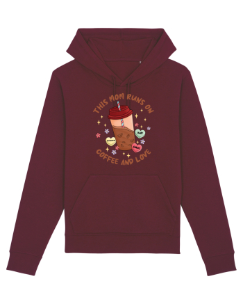 pentru mamele iubitoare de cafea - This mom runs on coffee and love Burgundy