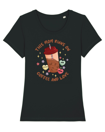 pentru mamele iubitoare de cafea - This mom runs on coffee and love Black