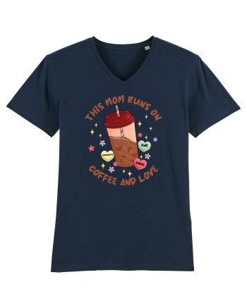 pentru mamele iubitoare de cafea - This mom runs on coffee and love French Navy