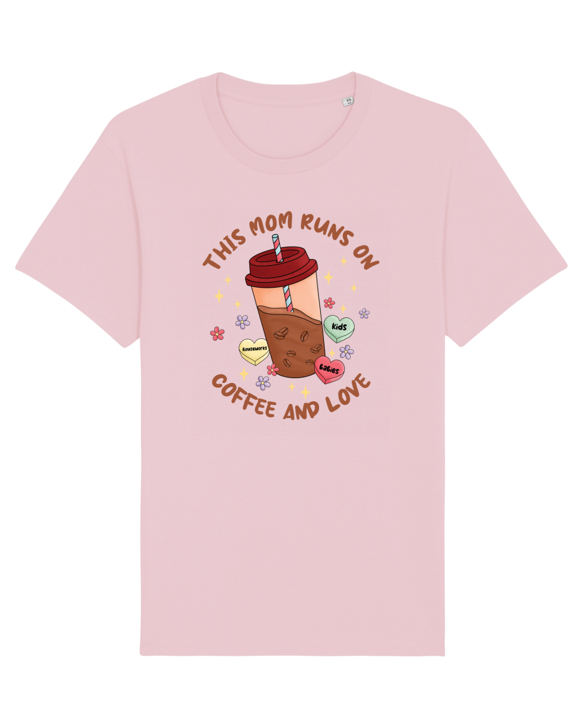 Tricou mânecă scurtă Unisex Rocker Cotton Pink