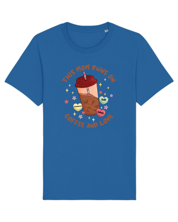 pentru mamele iubitoare de cafea - This mom runs on coffee and love Royal Blue