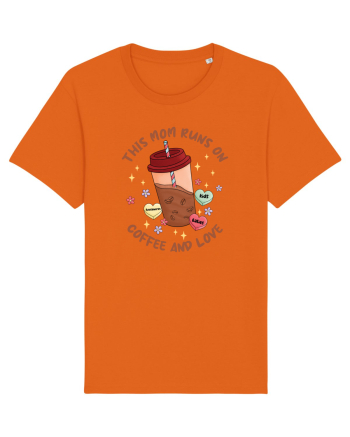 pentru mamele iubitoare de cafea - This mom runs on coffee and love Bright Orange
