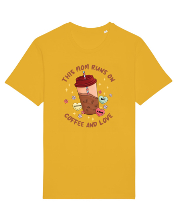 pentru mamele iubitoare de cafea - This mom runs on coffee and love Spectra Yellow