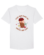pentru mamele iubitoare de cafea - This mom runs on coffee and love Tricou mânecă scurtă guler larg Bărbat Skater