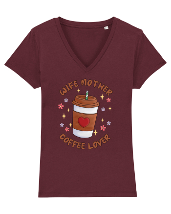 pentru mamele iubitoare de cafea - Wife mother coffee lover Burgundy