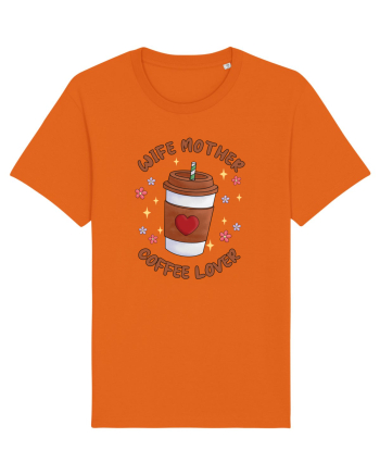 pentru mamele iubitoare de cafea - Wife mother coffee lover Bright Orange