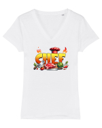 pentru pasiune culinară - Chef Tricou mânecă scurtă guler V Damă Evoker