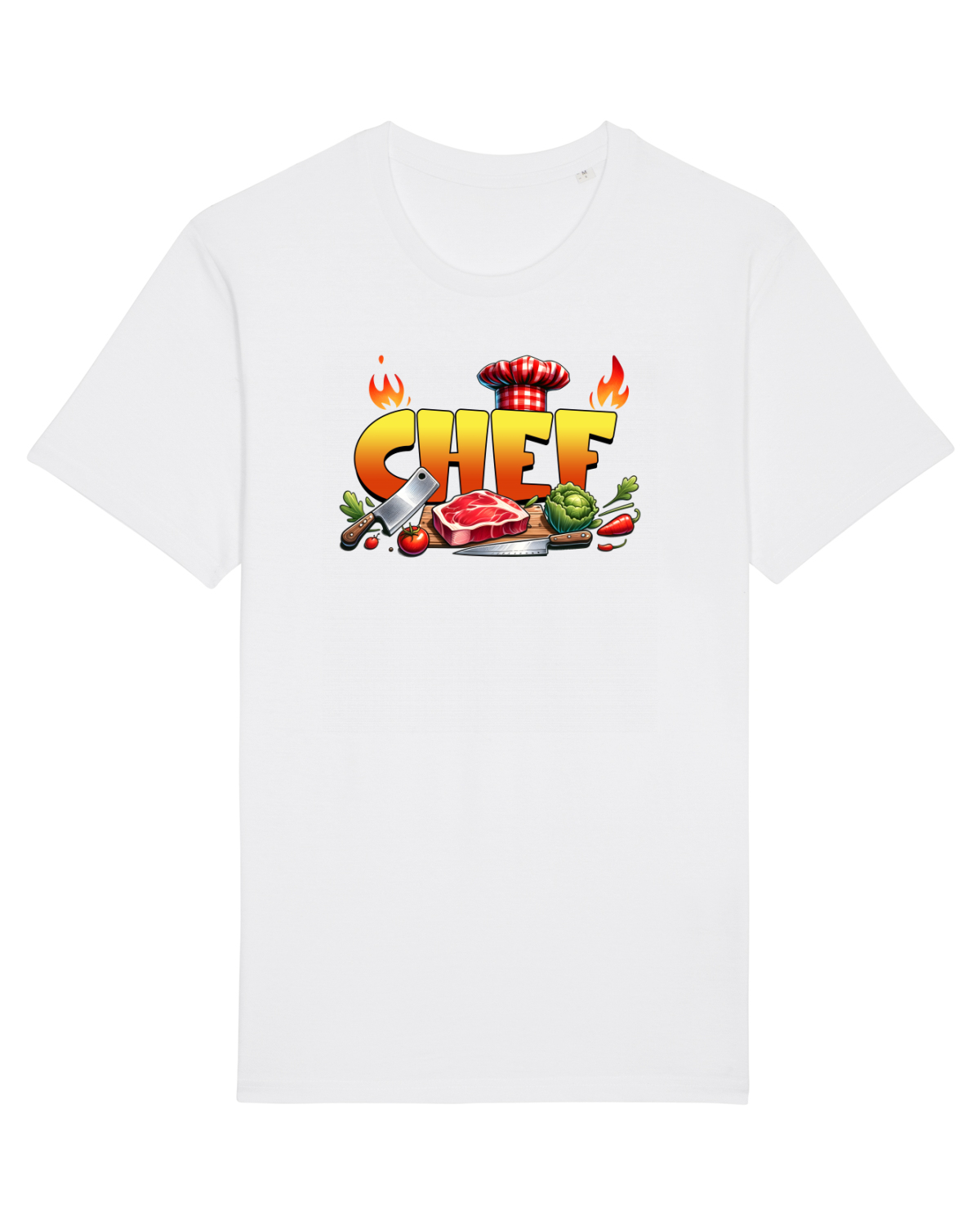 Tricou mânecă scurtă Unisex Rocker White