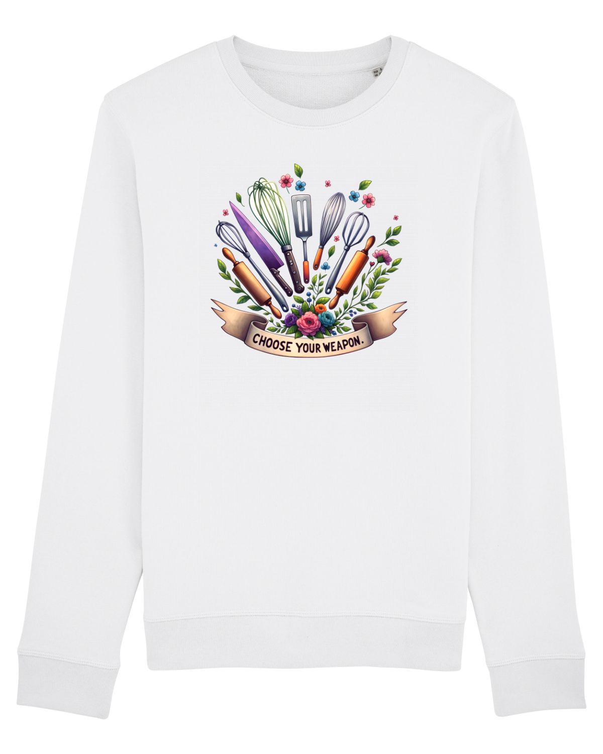 Bluză mânecă lungă Unisex Rise White
