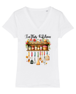 pentru pasiune culinară - In this kitchen we make messes and memories Tricou mânecă scurtă guler V Damă Evoker