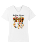 pentru pasiune culinară - In this kitchen we make messes and memories Tricou mânecă scurtă guler V Bărbat Presenter