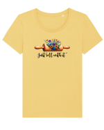 pentru pasiune culinară - Just roll with it Tricou mânecă scurtă guler larg fitted Damă Expresser