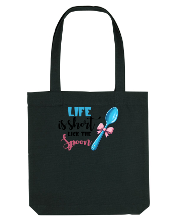 pentru pasiune culinară - Life is short lick the spoon Black
