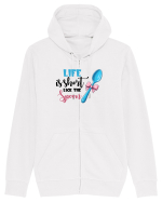 pentru pasiune culinară - Life is short lick the spoon Hanorac cu fermoar Unisex Connector