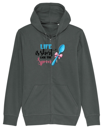 pentru pasiune culinară - Life is short lick the spoon Anthracite