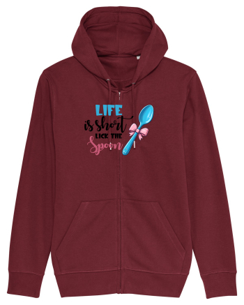 pentru pasiune culinară - Life is short lick the spoon Burgundy