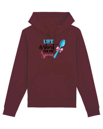 pentru pasiune culinară - Life is short lick the spoon Burgundy
