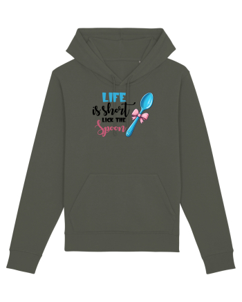 pentru pasiune culinară - Life is short lick the spoon Khaki