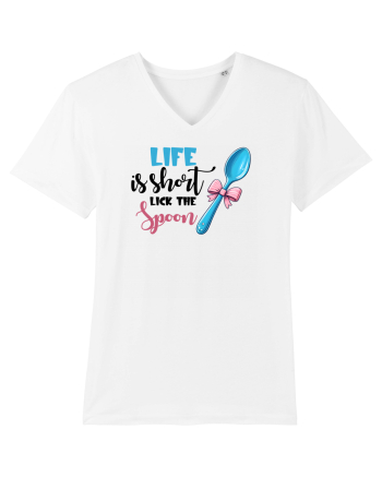 pentru pasiune culinară - Life is short lick the spoon White
