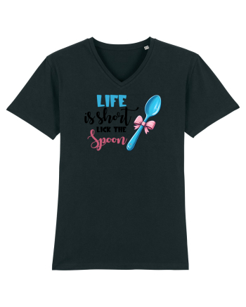 pentru pasiune culinară - Life is short lick the spoon Black