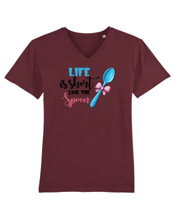 pentru pasiune culinară - Life is short lick the spoon Burgundy