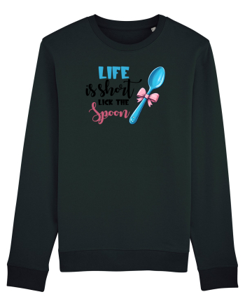 pentru pasiune culinară - Life is short lick the spoon Black