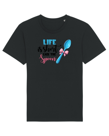 pentru pasiune culinară - Life is short lick the spoon Black