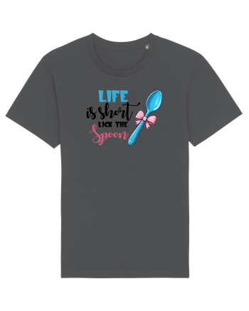 pentru pasiune culinară - Life is short lick the spoon Anthracite