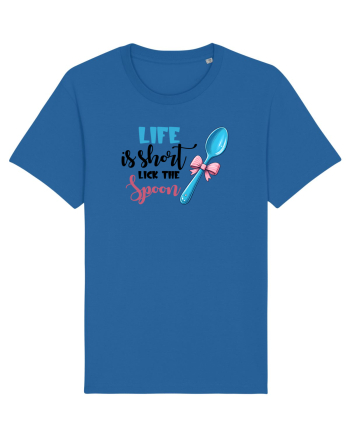 pentru pasiune culinară - Life is short lick the spoon Royal Blue