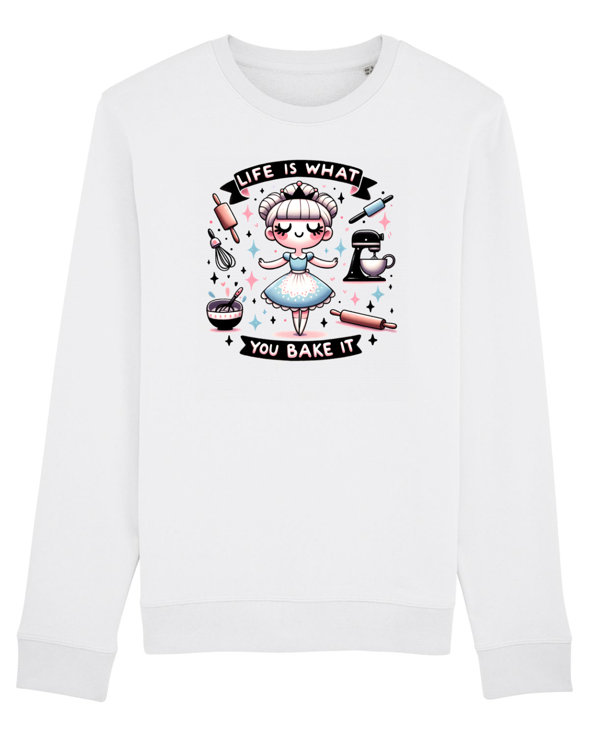 Bluză mânecă lungă Unisex Rise White