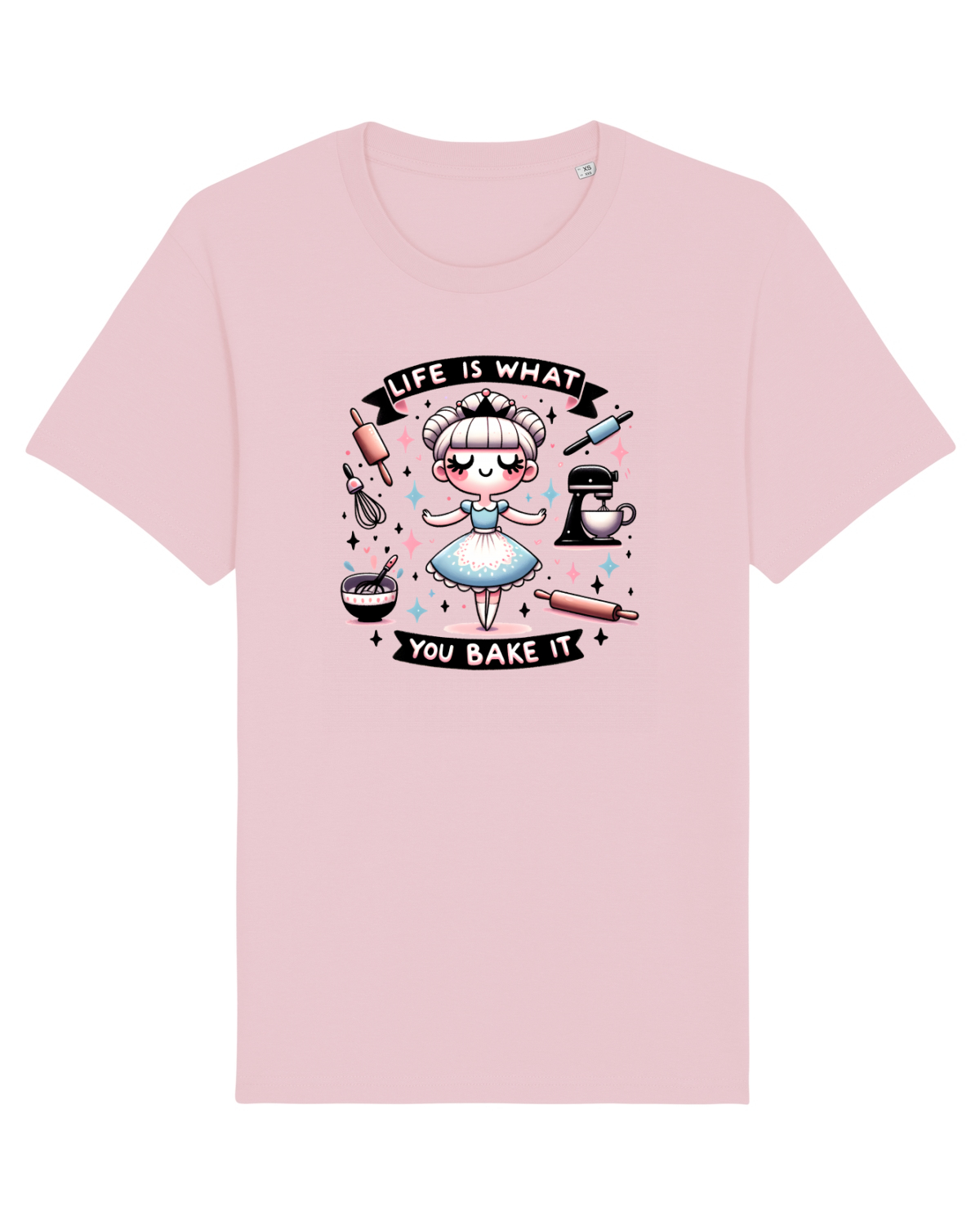 Tricou mânecă scurtă Unisex Rocker Cotton Pink