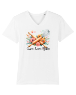pentru pasiune culinară - Live love bake Tricou mânecă scurtă guler V Bărbat Presenter