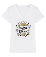 pentru pasiune culinară - Queen of the kitchen Tricou mânecă scurtă guler V Damă Evoker
