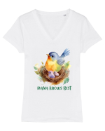 cu afectiune de Ziua Mamei - Mama knows best Tricou mânecă scurtă guler V Damă Evoker
