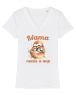 cu afectiune de Ziua Mamei - Mama need a nap Tricou mânecă scurtă guler V Damă Evoker