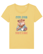 cu afectiune de Ziua Mamei - Mom hair do not care Tricou mânecă scurtă guler larg fitted Damă Expresser