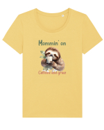 cu afectiune de Ziua Mamei - Mommin on caffeine and grace Tricou mânecă scurtă guler larg fitted Damă Expresser